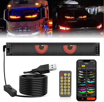 Светещи LED очи за предно стъкло, дяволски очи Devil Eyes 60 / 12см