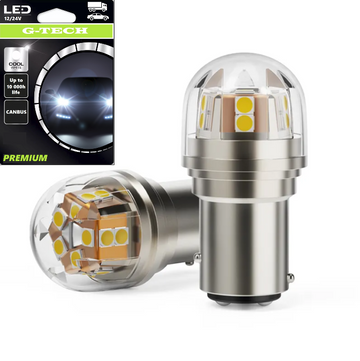 LED крушка бяла BA15s -12 / 24V