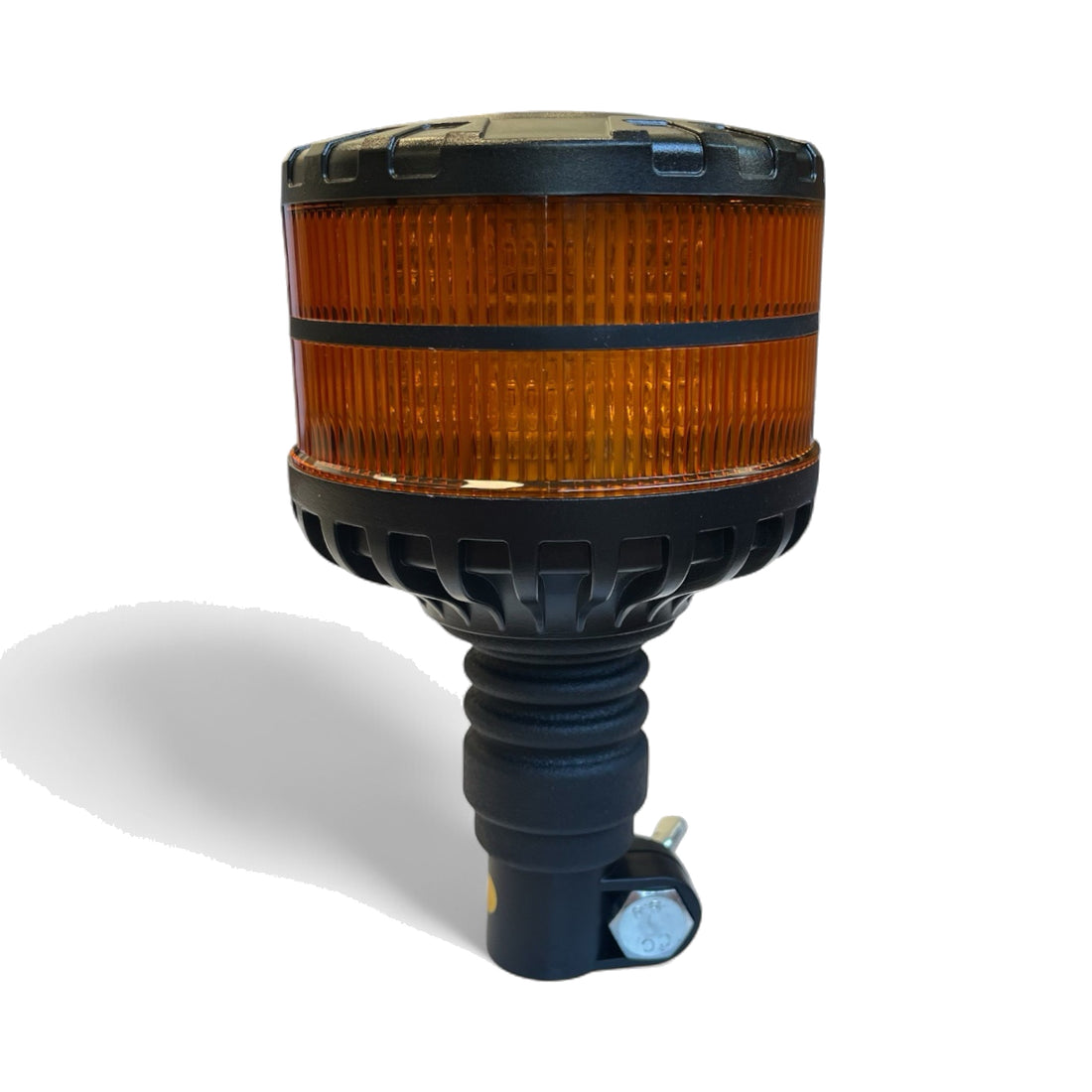 LED авариен буркан нисък на прът с жълта светлина – ДЕН / НОЩ функция, 12 / 24V, сертифициран R65 / E9
