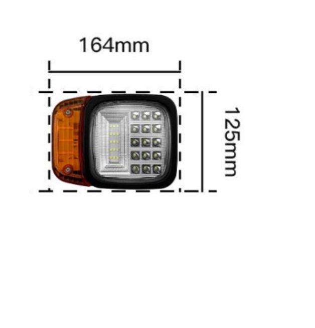 1 брой LED фар за трактор 12 / 24V със долно захващане – T782 – снимка 2