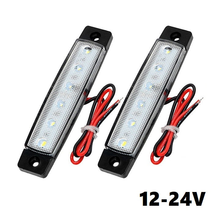 Габарит диоден 6 LED 12 / 24V - БЯЛ
