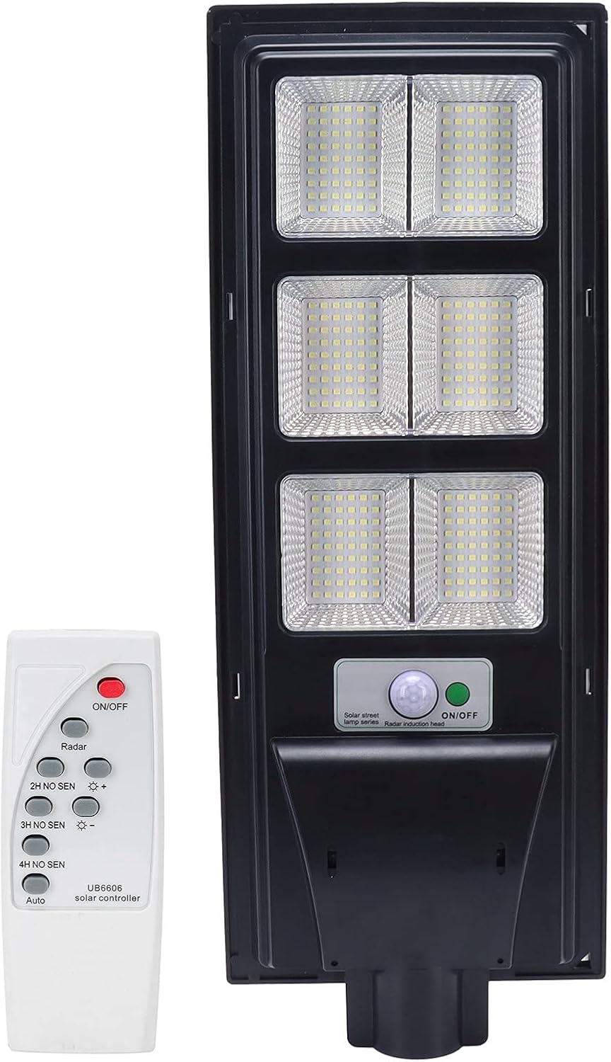 Улична соларна лампа Jortan със соларен панел и стойка, 300W, IP66, 12-16 часа автономия, Батерия 15 – снимка 4