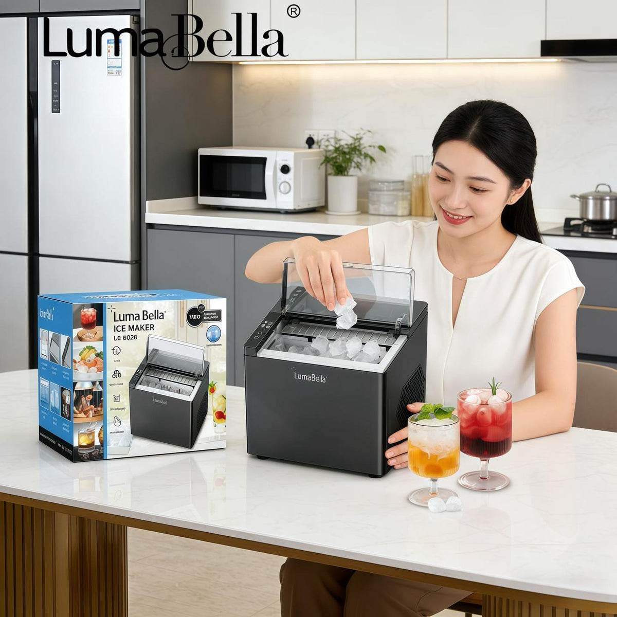 Ледогенератор 12 кг лед Lumabella, Машина за лед – снимка 2