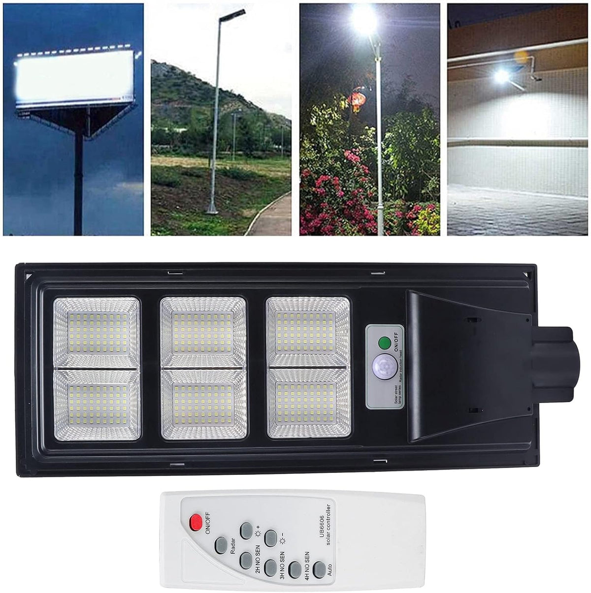 Улична соларна лампа Jortan със соларен панел и стойка, 300W, IP66, 12-16 часа автономия, Батерия 15 – снимка 5