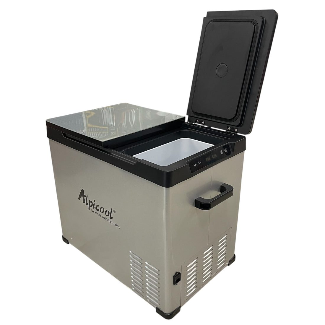 Хладилна кутия за автомобил и къмпинг Alpicool CD50 – 38 л, две отделения, 12V / 24V / 220V