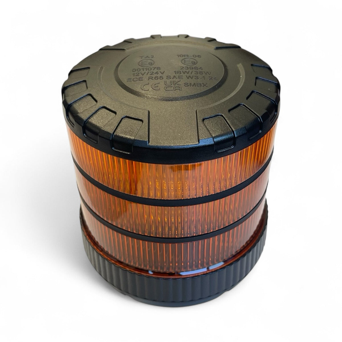 LED авариен буркан на прът с жълта светлина – ДЕН / НОЩ функция, 12 / 24V, сертифициран R65 / E9 – снимка 2