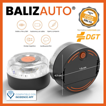 Безжична аварийна LED лампа V16 BALIZAUTO – магнитна, видимост до 1 км, с включена батерия
