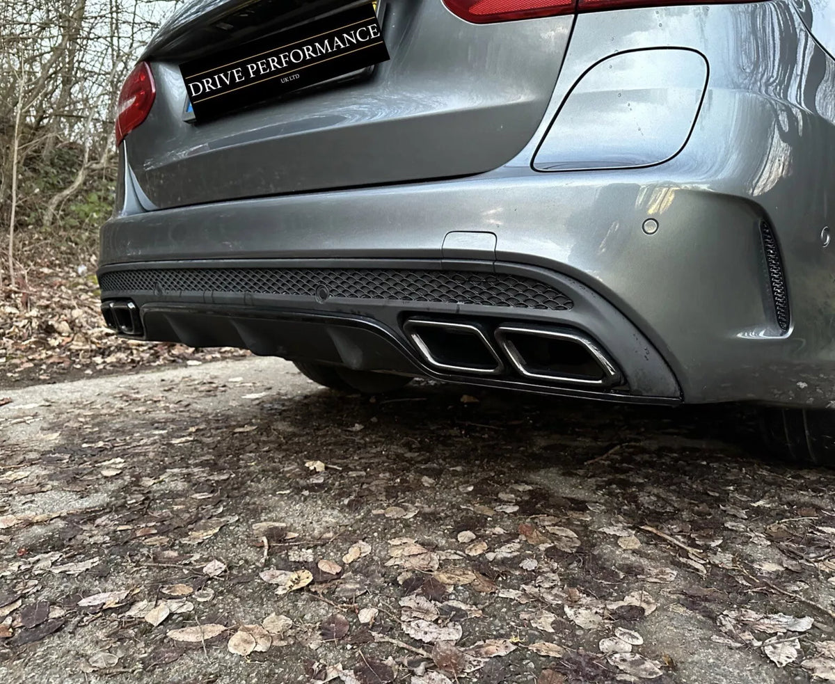 Дифузьор с накрайници amg optik c63 за Mercedes c-class w205 / s205 – снимка 4