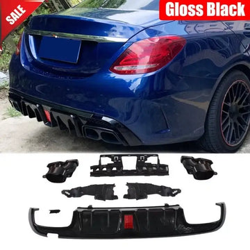 Дифузьор с накрайници brabus optik за Mercedes c-class w205 / s205