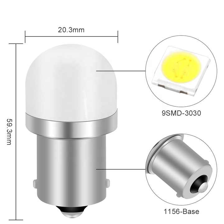 LED крушка бяла BA15s G-Tech 12 / 24V - T466 – снимка 4