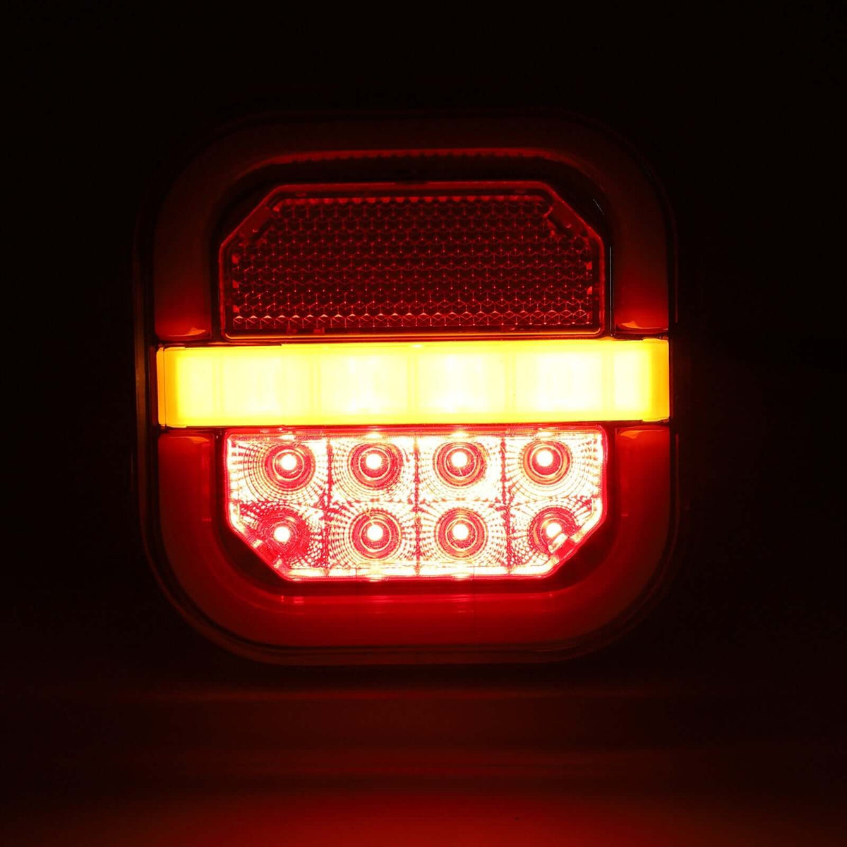 Стоп диоден ЛЕД неонова светлина с динамичен мигач 3 светлини 12 / 24V - T484 – снимка 5
