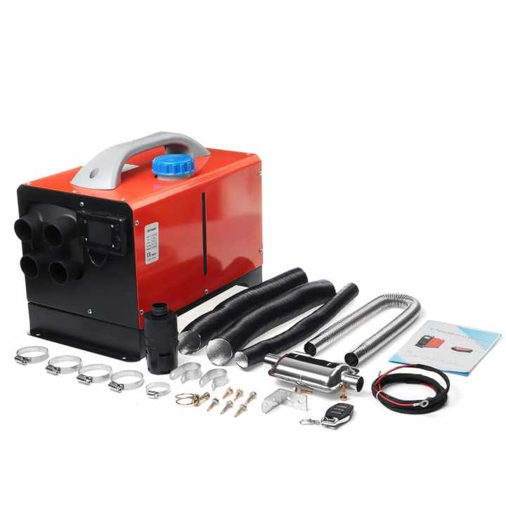 Дизелова суха печка с куфар и алуминиево ядро, 12V / 24V 8KW