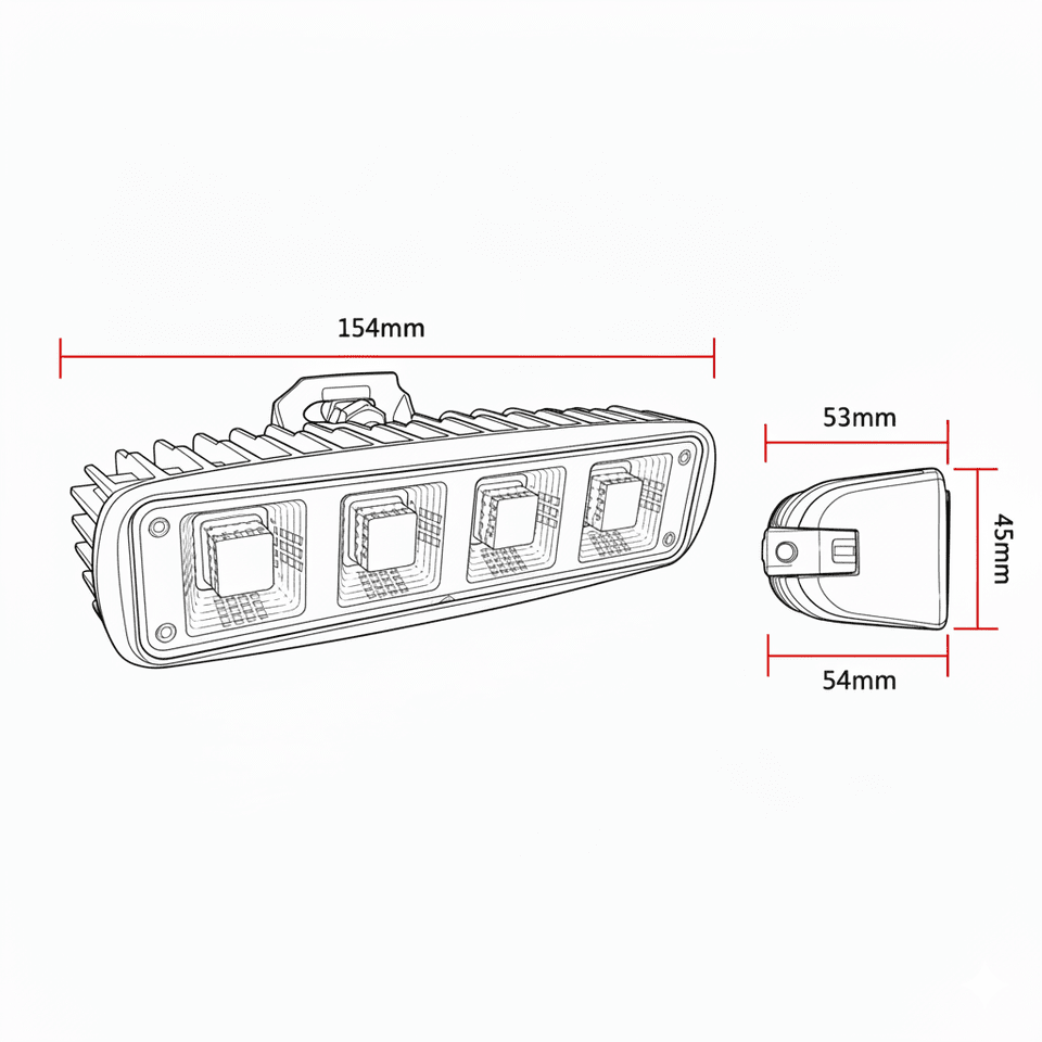 LED Халоген / работна лампа 12 / 24V - T769 – снимка 4