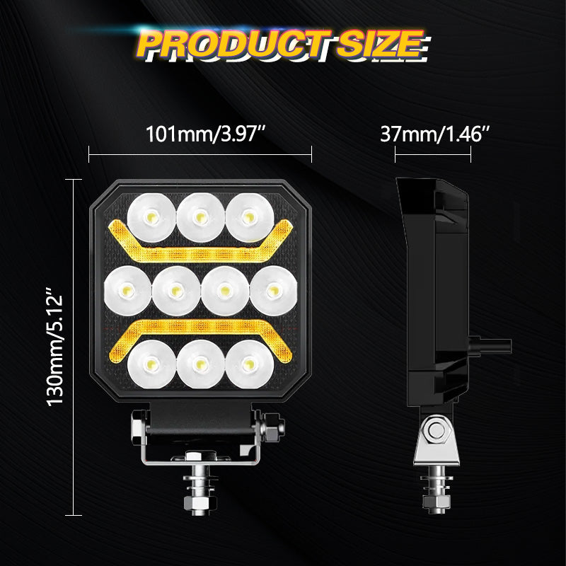 Диоден халоген LED бяла и жълта светлина габарит, 12 / 24V - T456 – снимка 3