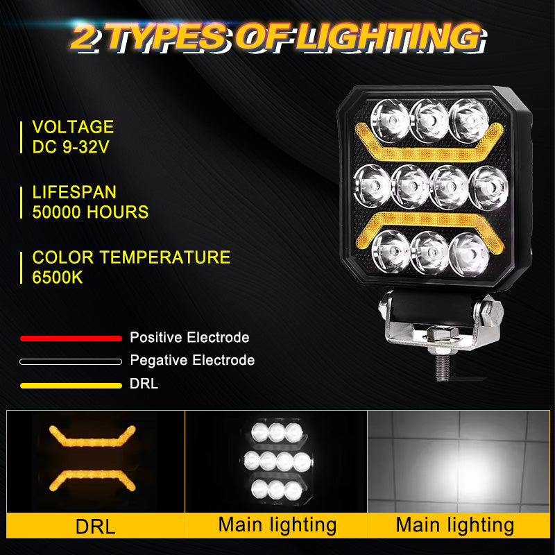 Диоден халоген LED бяла и жълта светлина габарит, 12 / 24V - T456 – снимка 4