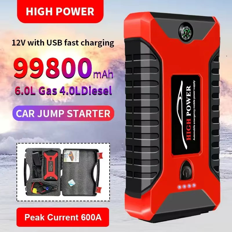 Мултифункционален автомобилен стартер Jump Starter 99800mAh, 12V, Максимален ток 600A – снимка 4