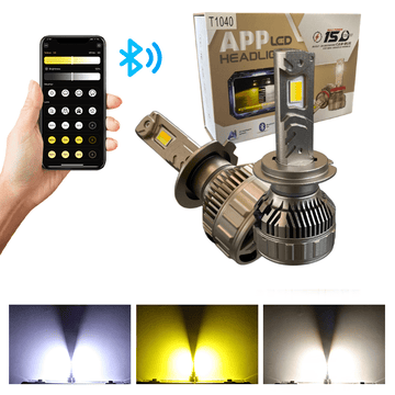 Комплект H7 2 бр. Smart LED крушки 150W с управление през телефон – 3000K / 4300K / 6000K, CANBUS
