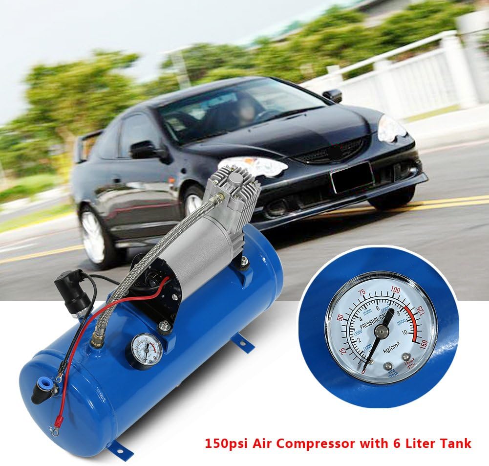 ВЪЗДУШЕН КОМПРЕСОР 150PSI Маслен резервоар 6L 12V - T514 – снимка 2