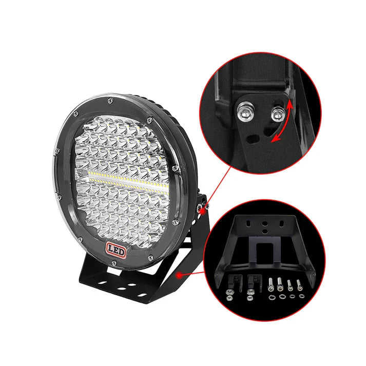 9″ Мощен халоген 384W LED ФАР за джипове камиони 9-30V – снимка 2