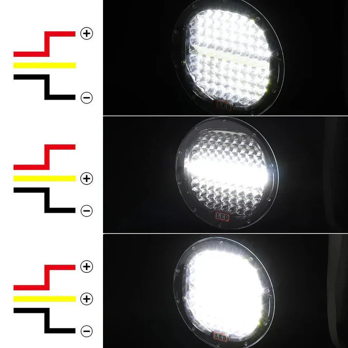 9″ Мощен халоген 384W LED ФАР за джипове камиони 9-30V – снимка 3