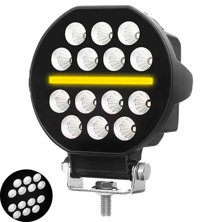 Диоден халоген LED светлини габарит, жълта 12 / 24V 50W - T458 – снимка 2