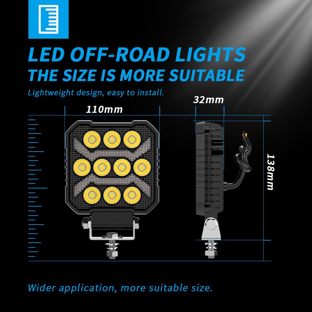 Диоден халоген LED с бяла светлина и жълт габарит - 12 / 24V - T774 – снимка 3