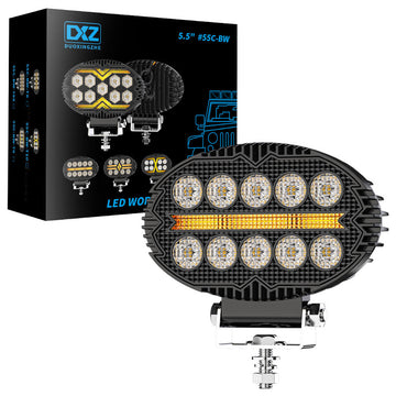 Диоден халоген LED с бяла светлина и жълт габарит - 12 / 24V - T775