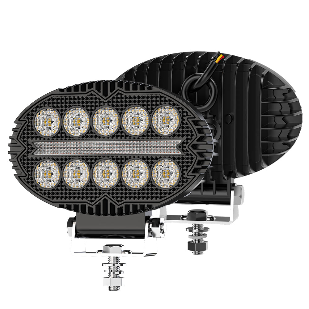 Диоден халоген LED с бяла светлина и жълт габарит - 12 / 24V - T775 – снимка 5