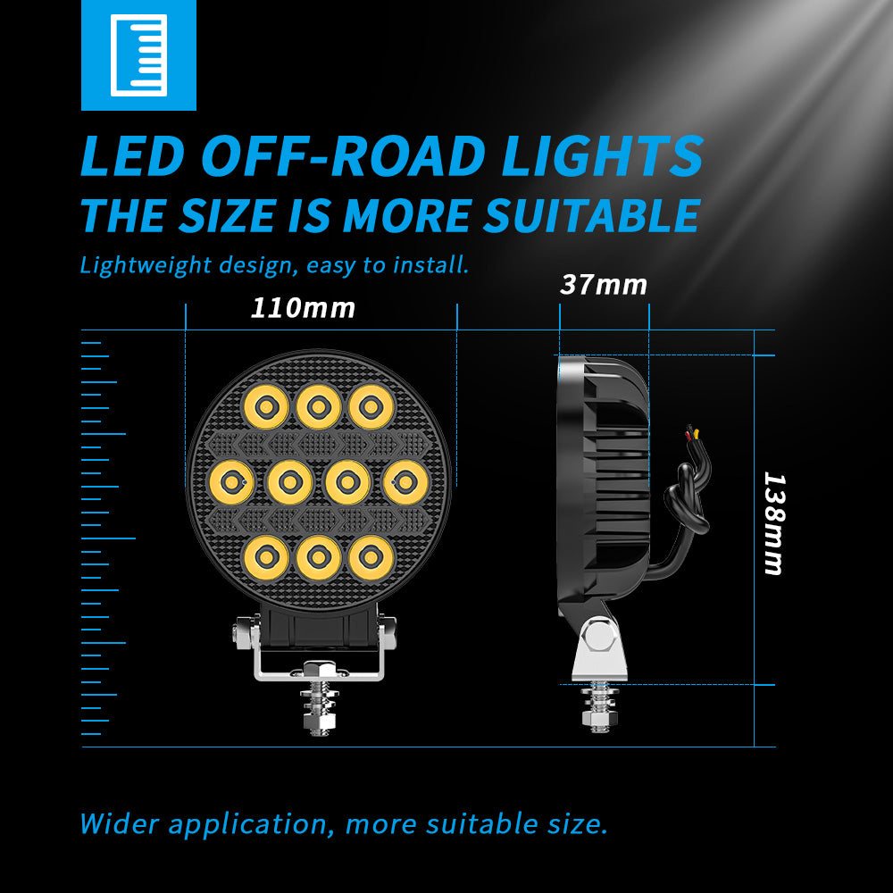 Диоден халоген LED с бяла светлина и жълт габарит - 12 / 24V - T776 – снимка 2