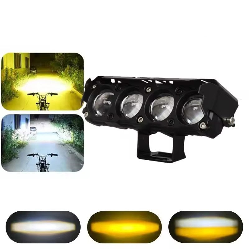 LED халоген с лупа - Бяла и жълта светлина T779 - 12 / 24V