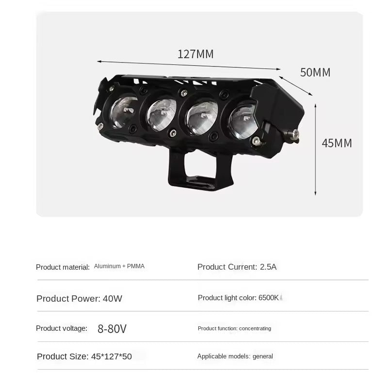 LED халоген с лупа - Бяла и жълта светлина T779 - 12 / 24V – снимка 3