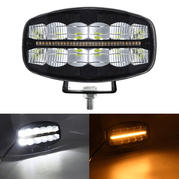LED Халоген Фар DRL бяла / жълта светлина - 12-24V за джип, камион, агротехника 9 инча- T880