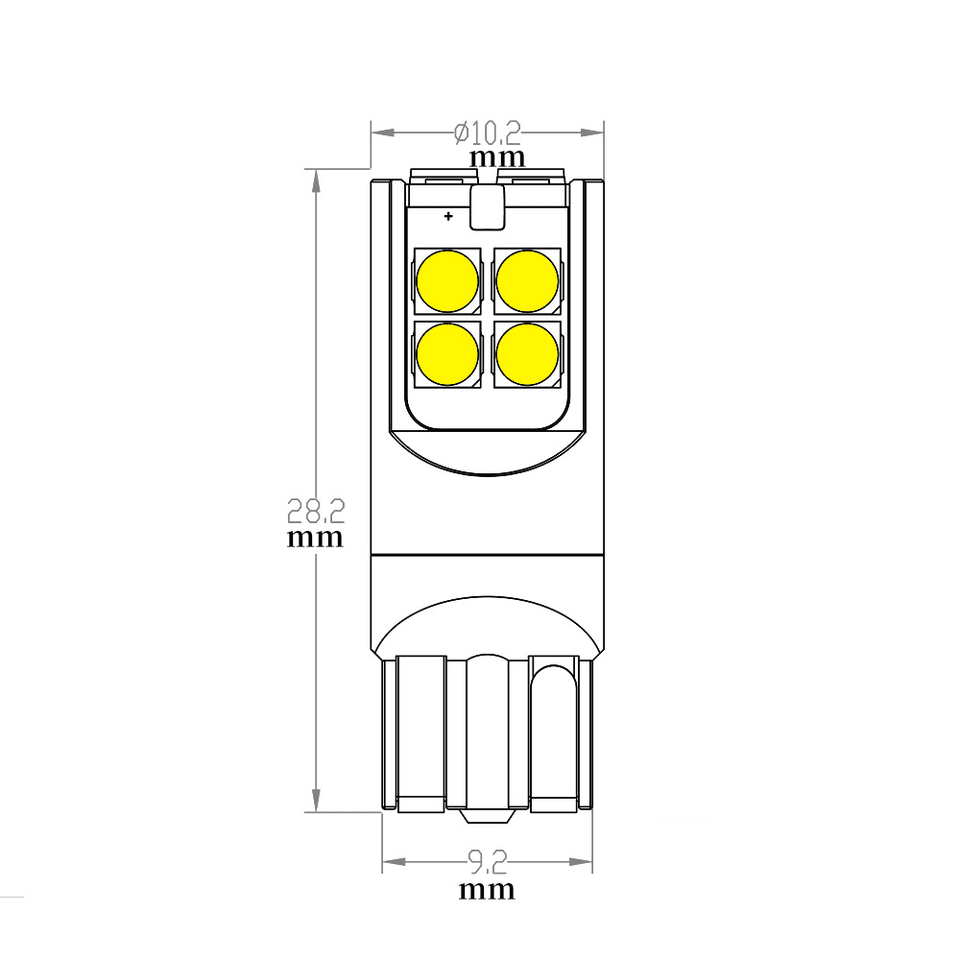 LED крушка бяла T10 G-Tech 12 / 24V - T847 – снимка 3