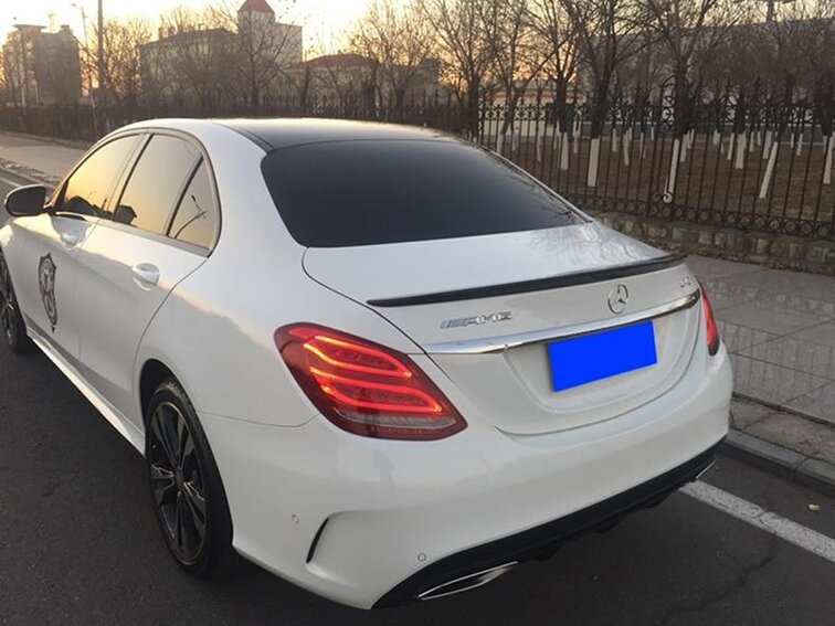 Спойлер тип 63 за багажник съвместим с Mercedes C класа W205 седан 2013-2020, черен лак – снимка 2