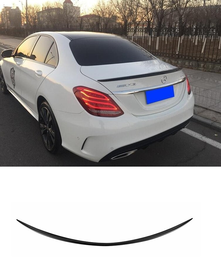 Спойлер тип 63 за багажник съвместим с Mercedes C класа W205 седан 2013-2020, черен лак