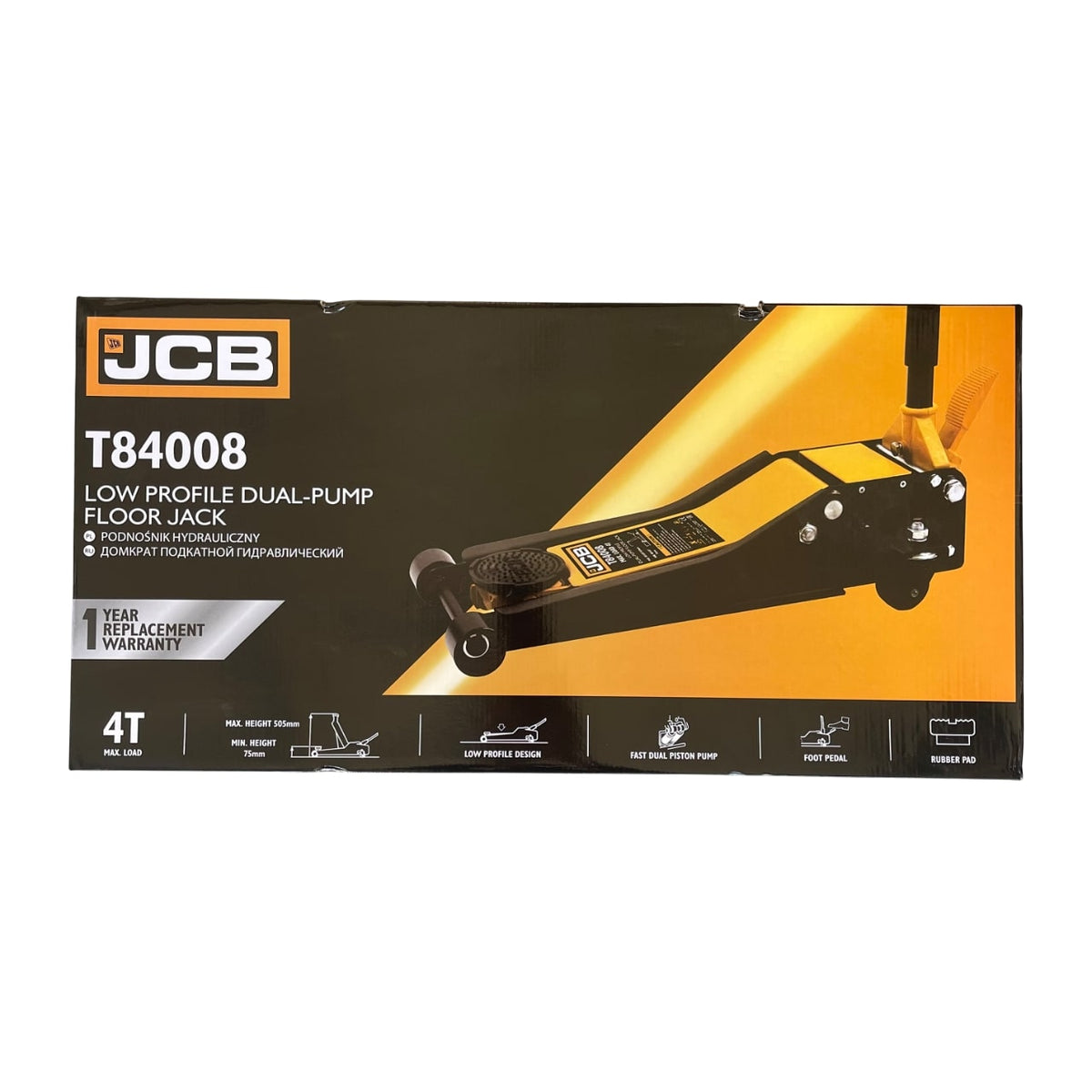Нископрофилен крик крокодил 4 тона с две помпи и педал 75 - 505 мм JCB – снимка 8