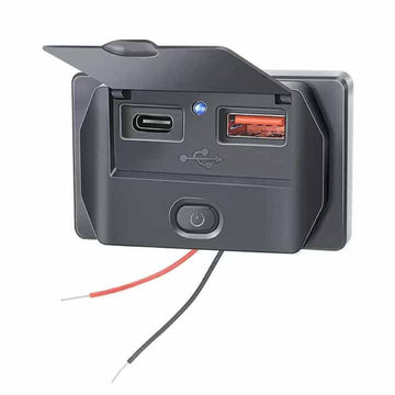 Панел за вграждане с 1 бутон ON / OFF - Type-C и USB