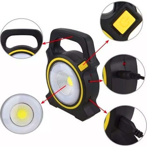 LED COB Соларен Прожектор JY-819A – снимка 4