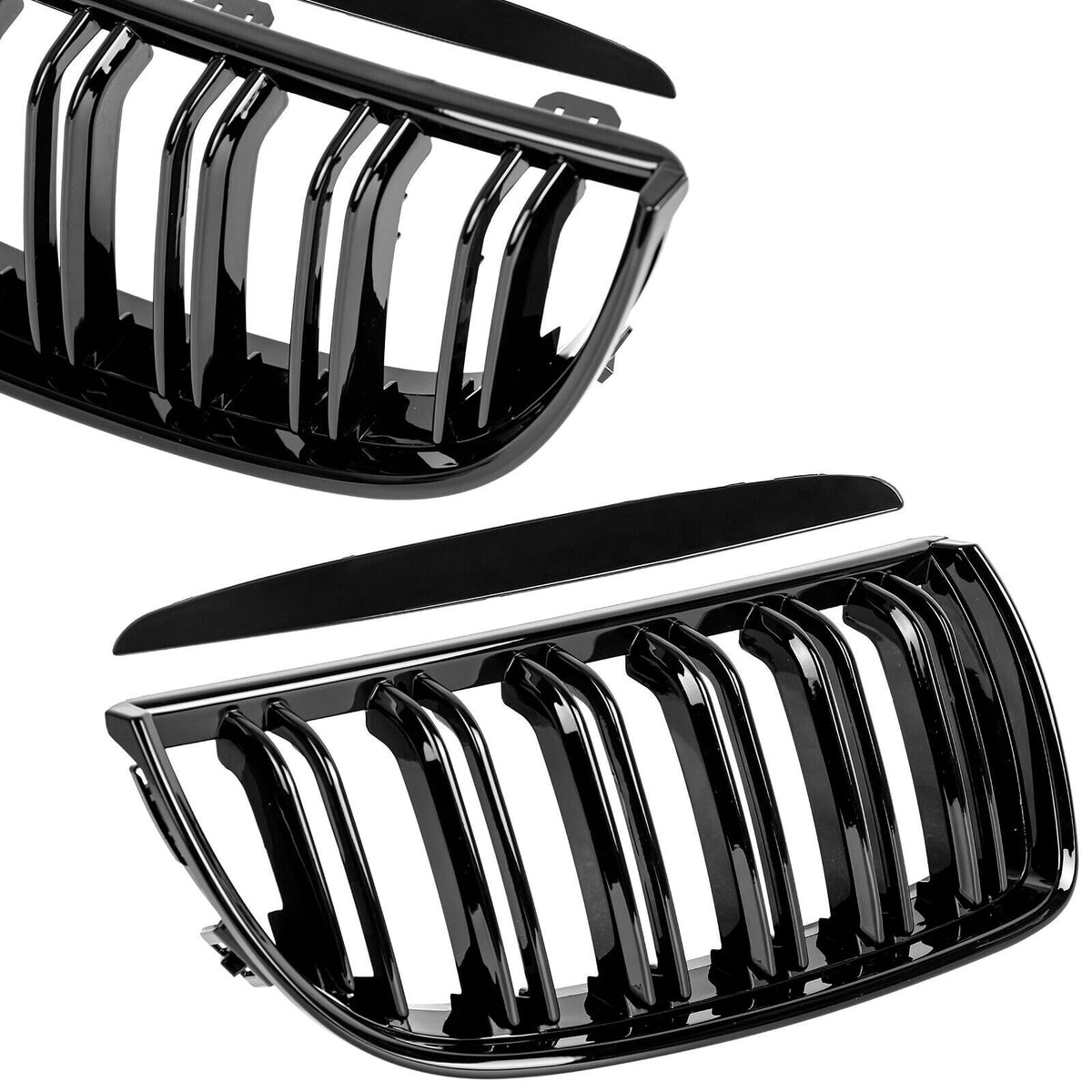 Бъбреци с двойни ребра черен лак за BMW серия 3 E90, E91 2005-2008 – снимка 4