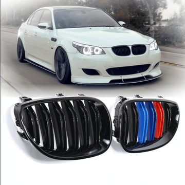 Бъбреци с двойни ребра черен лак с M декорация за BMW серия 5 E60, E61 2004-2009