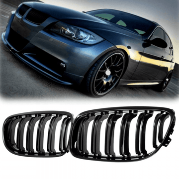 Бъбреци черен лак тип M3 с двойни ребра за BMW серия 3 E90, E91 2008-2012