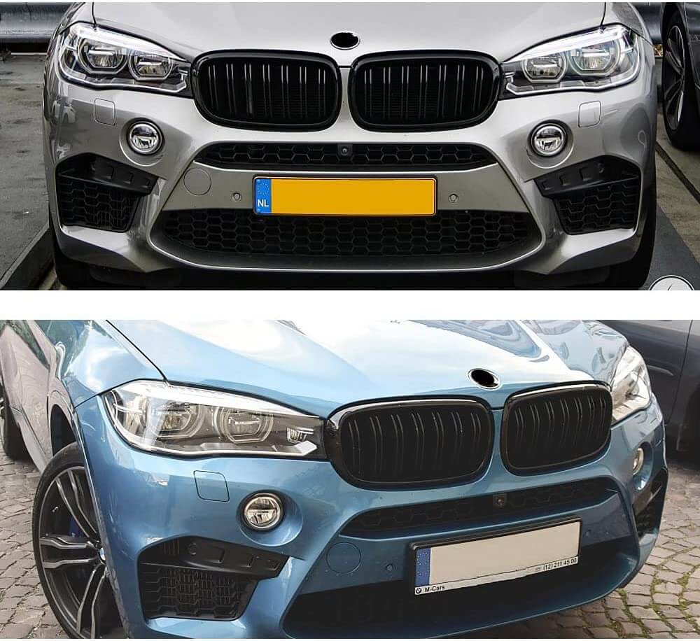 Бъбреци с двойни ребра черен лак за BMW X5 F15, X6 F16 2013-2018 – снимка 2