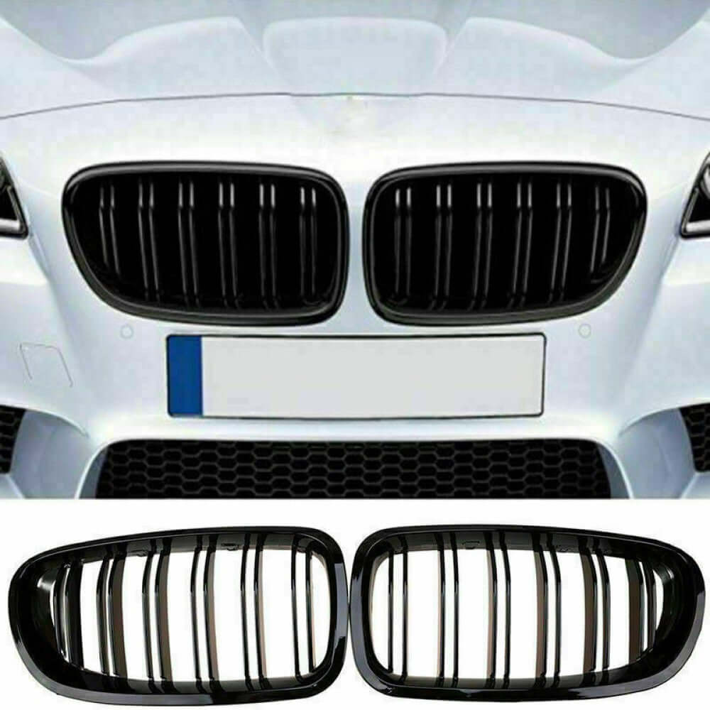 Бъбреци с двойни ребра тип M5 черен лак за BMW серия 5 F10, F11 2010-2017 – снимка 2