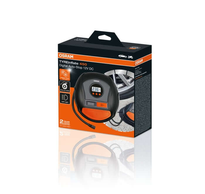 Мобилен компресор за гуми OSRAM 450 12V – снимка 2