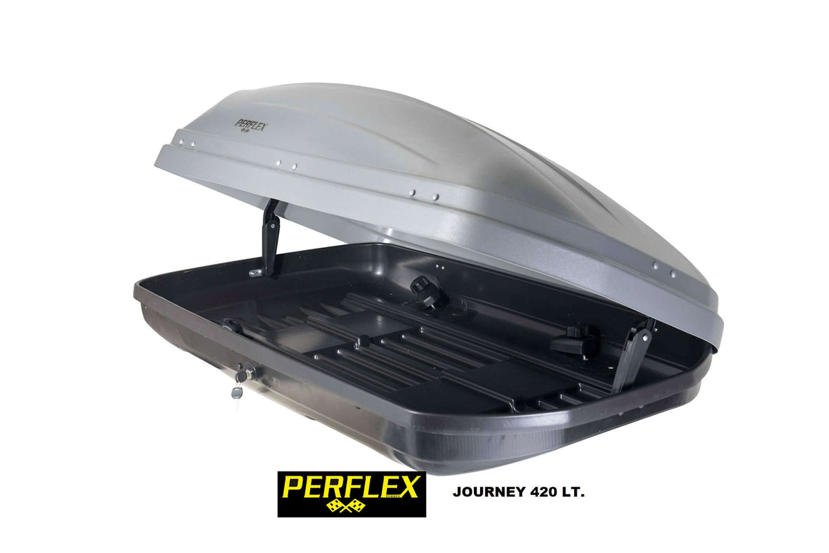 Автобокс Perflex Journey 420л с ключалка - сив – снимка 2