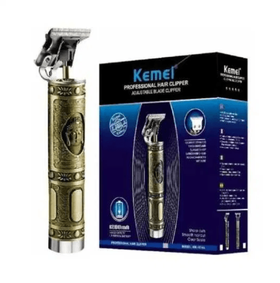 Тример за коса и брада Kemei KM-1971, 3W, 1000 mAh, Черен – снимка 3