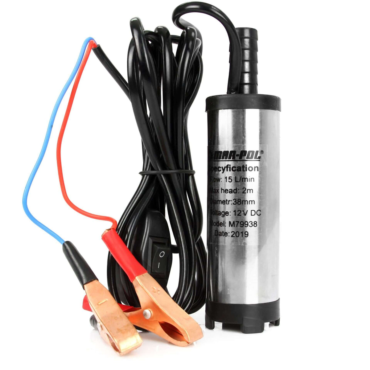 Помпа за гориво 12v 38mm Mar-Pol / помпа източване на гориво – снимка 4