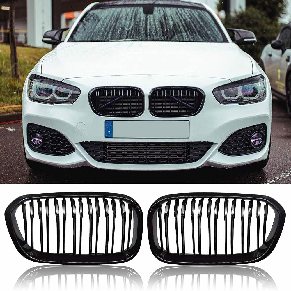 Бъбреци за BMW 1-ва серия F20 / F21 Черен Гланц Двойни (2015-2017) фейслифт