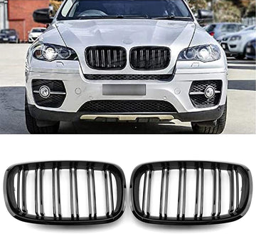 Бъбреци с двойни ребра черен лак за BMW X5 E70 / E71 2007-2013