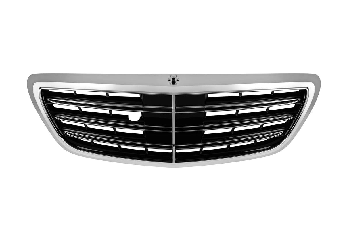 Хром / черна решетка тип AMG за Mercedes S класа W222 2013-2020 за модела с Distronic и Night Vision – снимка 7